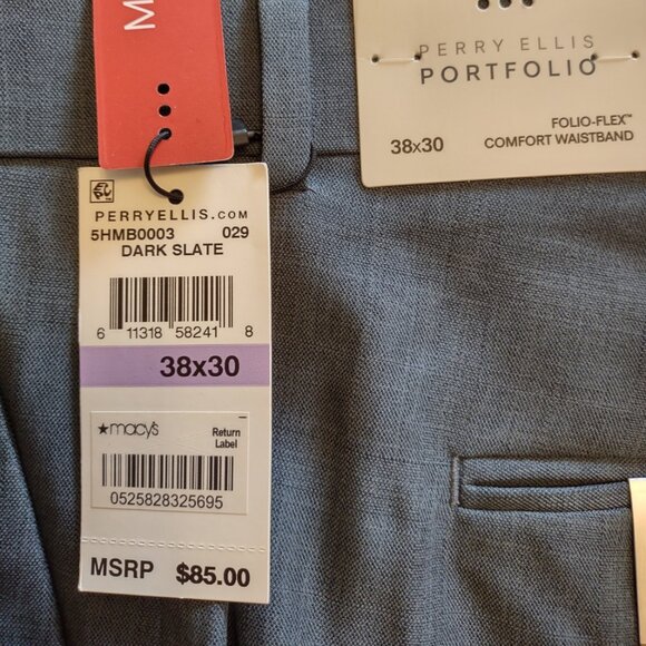 Perry Ellis, Men's Modern Fit Straight Leg Pant, size 38 x 30 - Picture 3 of 6